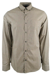 Michael Kors Men's Slim Fit Check Long Sleeve Shirt